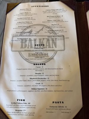 Menu photo 1 Balkan Bar and Grill Las Vegas, NV