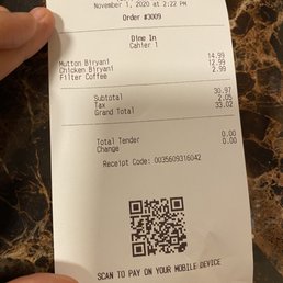Bill receipt Bill receipt