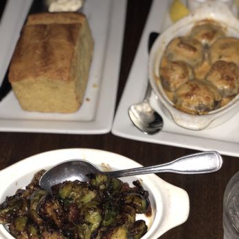 Stubrik's Steakhouse - Cornbread, stuffed mushrooms & Brussels sprouts - Steakhouses Near Me - Fullerton, California Stubrik's Steakhouse - Cornbread, stuffed mushrooms & Brussels sprouts - Steakhouses Near Me - Fullerton, California