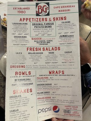 Menu photo 2 BG's Deli Cape Girardeau, MO Menu photo 2 BG's Deli Cape Girardeau, MO
