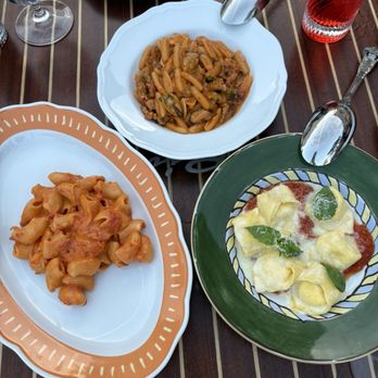 Carbone Riviera - Spicy vodka rigatoni, tortellini pomodoro and cavatelli. - Italian Near Me - Las Vegas, Nevada Carbone Riviera - Spicy vodka rigatoni, tortellini pomodoro and cavatelli. - Italian Near Me - Las Vegas, Nevada