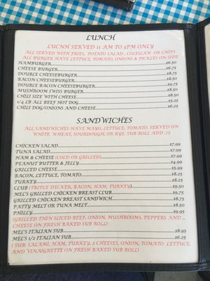 Menu photo 7 Mel's Diner Beatty, NV