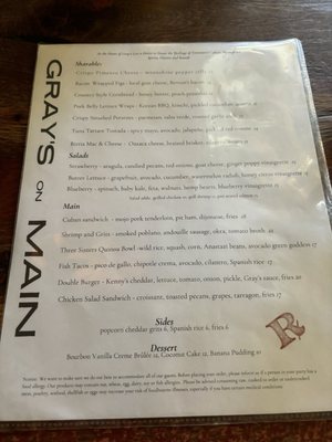 Menu photo 5 GRAY'S On Main Franklin, TN Menu photo 5 GRAY'S On Main Franklin, TN