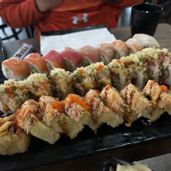 Aloha Sushi - Rainbow, Pink Lady, and another one from the picture in menu - Sushi Bars Near Me - Folsom, California