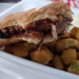 Brisket sandwich. Brisket sandwich.