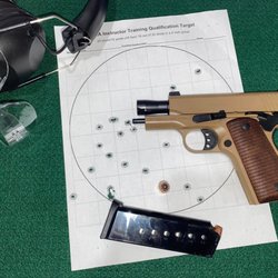 NRA qualification target with 1911 45 ACP