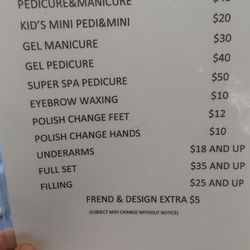 Nails 1st - Prices 5.24