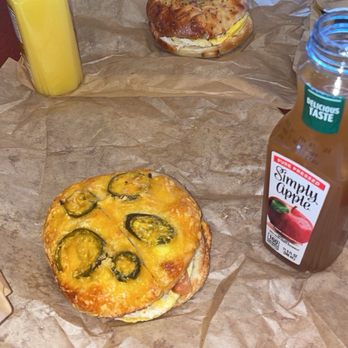 Einstein Bros. Bagels - All nighter jalapeño bagel and all nighter cheesy has brown bagel - Breakfast & Brunch Near Me - Rio Rancho, New Mexico
