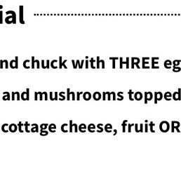 Where does it say on the menu that there is an upcharge for fruit?