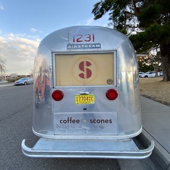 Stan's Coffee and Scones - Back of the trailer & I just love how the shiny trailer reflects everything around it. - Food Trucks Near Me