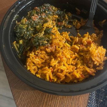 Open Crumb - Spinach stew and jollof - Soul Food Near Me - Washington, DC, District of Columbia