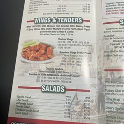 Dom's Pizza Subs & Wings - Menu