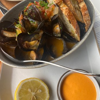Layline - Saffron mussels - New American Near Me - Excelsior, Minnesota
