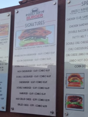 Menu photo 7 Grizzly Bear's Burger Acton, CA