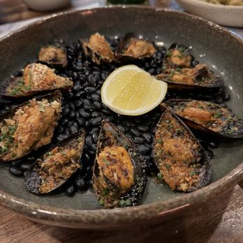 Esther's Kitchen - Baked Nduja Butter Mussels - Italian Near Me - Las Vegas, Nevada Esther's Kitchen - Baked Nduja Butter Mussels - Italian Near Me - Las Vegas, Nevada
