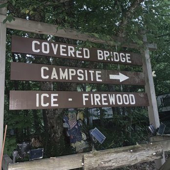 Covered Bridge Campsite - Sign at entrance to campground - Campgrounds Near Me - Livingston Manor, New York Covered Bridge Campsite - Sign at entrance to campground - Campgrounds Near Me - Livingston Manor, New York