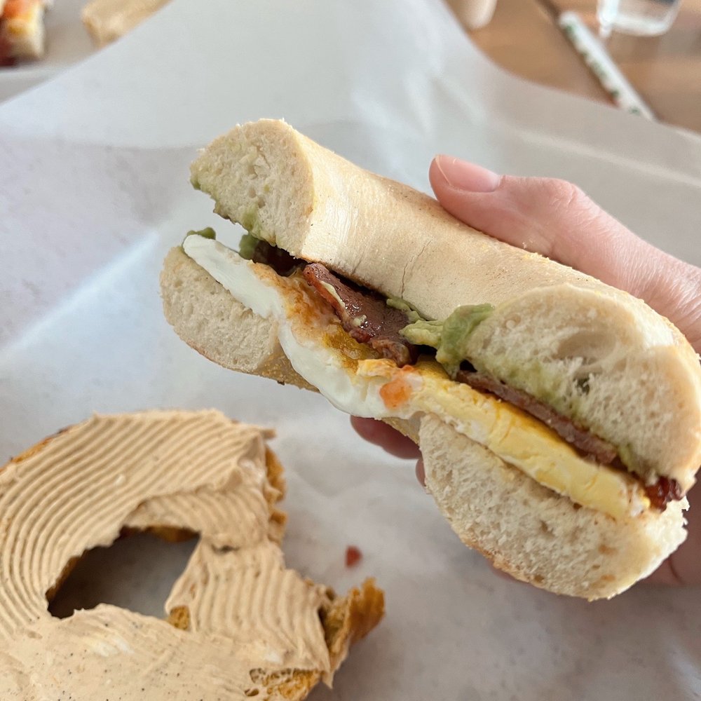 The Bagel Den - Pumpkin cream cheese and a breakfast sandwich. - Breakfast & Brunch Near Me - Provo, Utah The Bagel Den - Pumpkin cream cheese and a breakfast sandwich. - Breakfast & Brunch Near Me - Provo, Utah