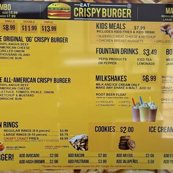 Eat Crispy Burger Convoy - Menu 2/2 - Burgers Near Me - San Diego, California Eat Crispy Burger Convoy - Menu 2/2 - Burgers Near Me - San Diego, California