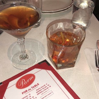 Parm - Left: Parm Manhattan / Right: Old Fashioned - Italian Near Me - New York, New York Parm - Left: Parm Manhattan / Right: Old Fashioned - Italian Near Me - New York, New York