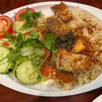 Pho Viet Restaurant - Salmon Steak with garlic fried rice - Vietnamese Near Me - Rancho Cucamonga, California Pho Viet Restaurant - Salmon Steak with garlic fried rice - Vietnamese Near Me - Rancho Cucamonga, California