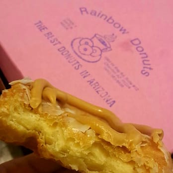 Rainbow Donuts And Smoothies - Snapchat photo lol. Biting into the peanut butter croissant doughnut. Mmm! - Donuts Near Me - Chandler, Arizona Rainbow Donuts And Smoothies - Snapchat photo lol. Biting into the peanut butter croissant doughnut. Mmm! - Donuts Near Me - Chandler, Arizona