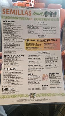 Menu photo 5 Semillas Cantina Chino Hills, CA