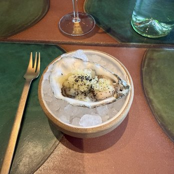 Paradisaea - Oyster with yuzu kosho granita and wakame dust - New American Near Me - San Diego, California