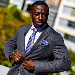 Formans Menswear - Jersey Knit Suit with Cognac Classic Stripe
