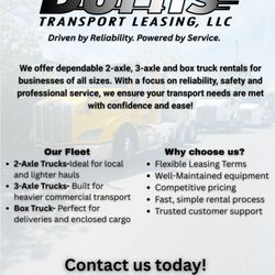 Burns Truck & Trailer Services - Driven by Reliability. Powered by Service.
Dependable truck rentals for businesses that need to keep moving.