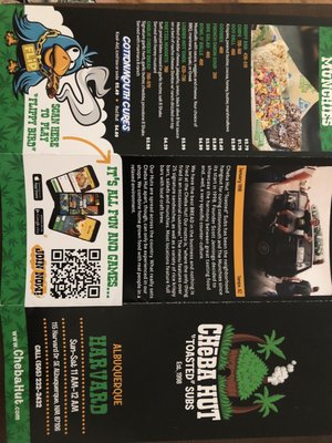 Menu photo 4 Cheba Hut Toasted Subs Albuquerque, NM