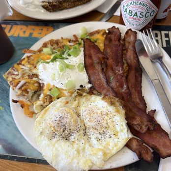 Beach Break Cafe - Eggs and Meat Plate - Breakfast & Brunch Near Me - Oceanside, California