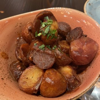 Casa Del Toro - Papas bravas (could be crispier but bomb sauce) - Latin American Near Me - Hayward, California