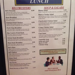 Del's Diner - Menu