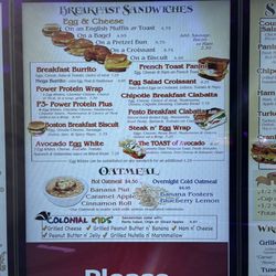 Boston Coffeehouse - Breakfast menu
