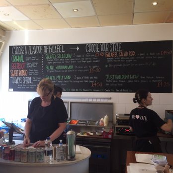 We Love Falafel - Inside, menu board - Falafel Near Me - Brighton, BNH We Love Falafel - Inside, menu board - Falafel Near Me - Brighton, BNH