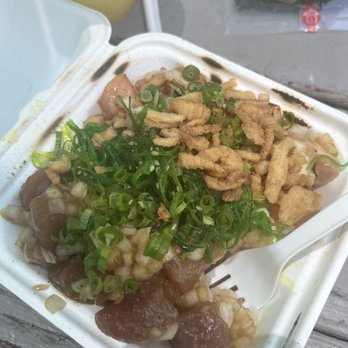 Five Star Poke - ahí and salmon combo plate - Poke Near Me - Honolulu, Hawaii