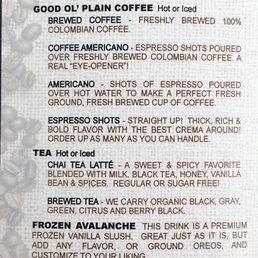 the menu