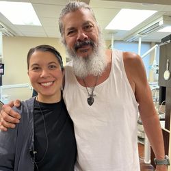 River Family Dentistry - My hubby and his hygienist after a cleaning!