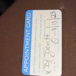 Hill Country Eye Center - Appointment Card