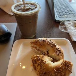 Vietnamese iced coffee and best bagel ever Vietnamese iced coffee and best bagel ever