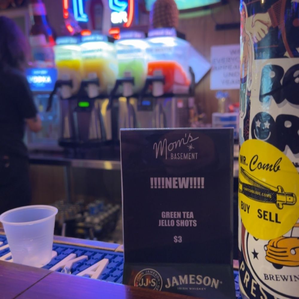 Mom's Basement - Jell-O shots?!? Didn't get one but cool. - Bars Near Me - Birmingham, Alabama