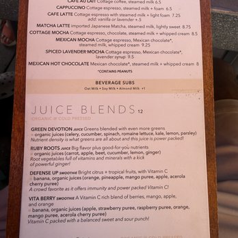 The Cottage La Jolla - breakfast beverage menu - New American Near Me - La Jolla, California The Cottage La Jolla - breakfast beverage menu - New American Near Me - La Jolla, California