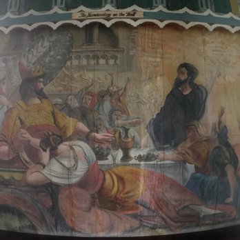 St. Benedict's Catholic Church - St.. Benedict Painted Church - “The Hardwriting on the Wall at the Feast of King Belshazzar" - Churches Near Me - Captain Cook, Hawaii St. Benedict's Catholic Church - St.. Benedict Painted Church - “The Hardwriting on the Wall at the Feast of King Belshazzar" - Churches Near Me - Captain Cook, Hawaii