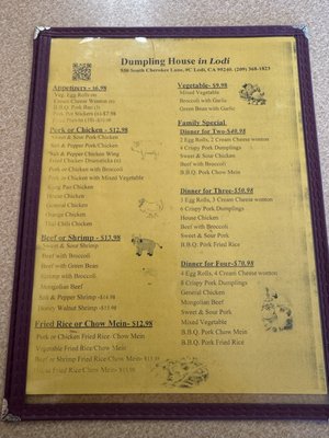 Menu photo 4 Dumpling House In Lodi Lodi, CA