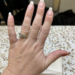 Le Nails - 11/1/2023 Clear acrylic over my own nails to strengthen them because I clean at work and it's very rough on them. BEAUTIFUL!