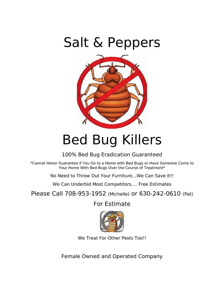 SALT AND PEPPERS BED BUG KILLERS W 30th St, North Riverside, Illinois