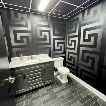 Wallpapering By Sheree - Cool man cave bathroom - Wallpapering Near Me - Seminole, Florida Wallpapering By Sheree - Cool man cave bathroom - Wallpapering Near Me - Seminole, Florida