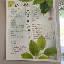 Tina Hair & Nails Salon - Price list as of 7/26/24
