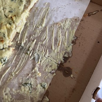 Artichoke Basille's Pizza - Pizza (after scooping sauce off the box) - Pizza Near Me - Jersey City, New Jersey