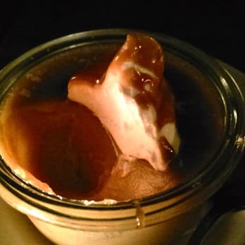 Gjelina - Partway through our Butterscotch Pot de Crème, Salted Caramel & Crème Fraïche ($8) - 3.5 stars (Friday dinner 2015-01-16) - New American Near Me - Venice, California